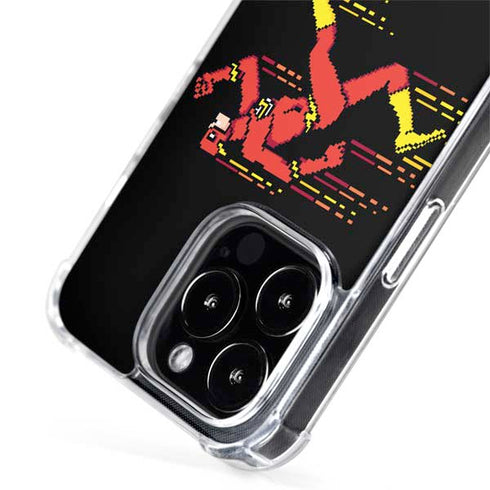 DC Comics The Flash Pixelated Running Pose iPhone 15 Pro MagSafe Case